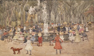 In Central Park, New York by Maurice Brazil Prendergast